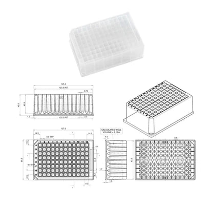 2.2 mL Deep Well Plate 96 PCR Plate
