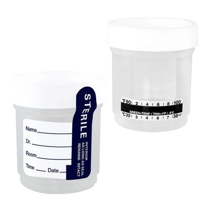 Urine Specimen Container with Temperature Strip