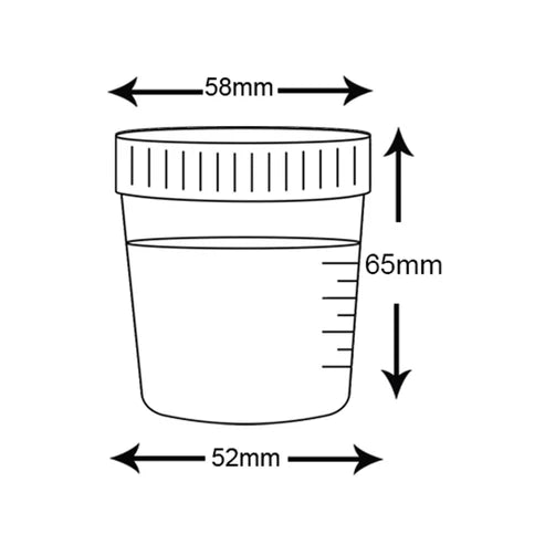 Urine Specimen Container w/o Temperature Strip