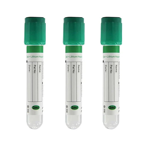 Green Top 3mL PET (Heparin Lithium Tube)