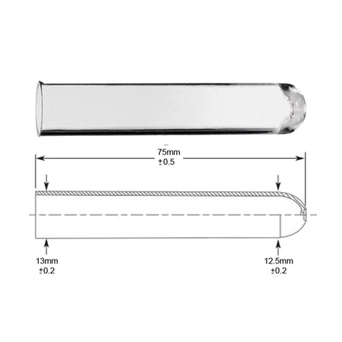 12X75 mm Test Tube (Clear)