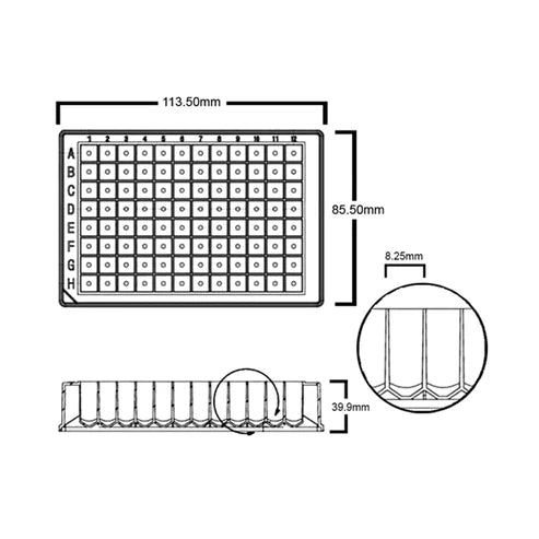 1.1 mL Deep Well Plate 96 PCR Plate