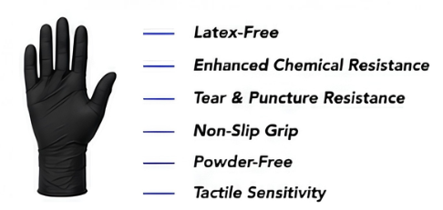 Black Nitrile Gloves (X-Large)