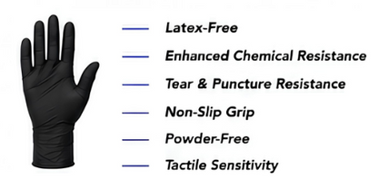 Black Nitrile Gloves (X-Large)