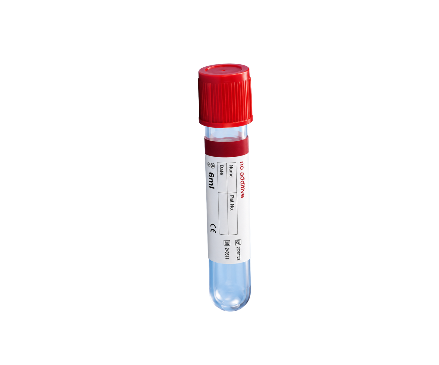 Red Top, No Additive 13x100 mm, 6mL, PET