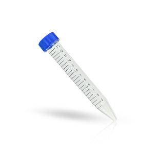 15 mL Centrifuge Tube – Plain, Screw Cap, Polypropylene, Bulk, Sterile, DNase & RNase Free