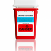 1 Quart Biohazard Container – Red | Sharps Disposal, Puncture-Resistant